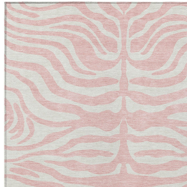 Homeroots 3' Artichoke Green And Ivory Animal Print Washable Area Rug For Indoor Or Outdoor Use, Durable Style 10' X 14' Polyester 600641