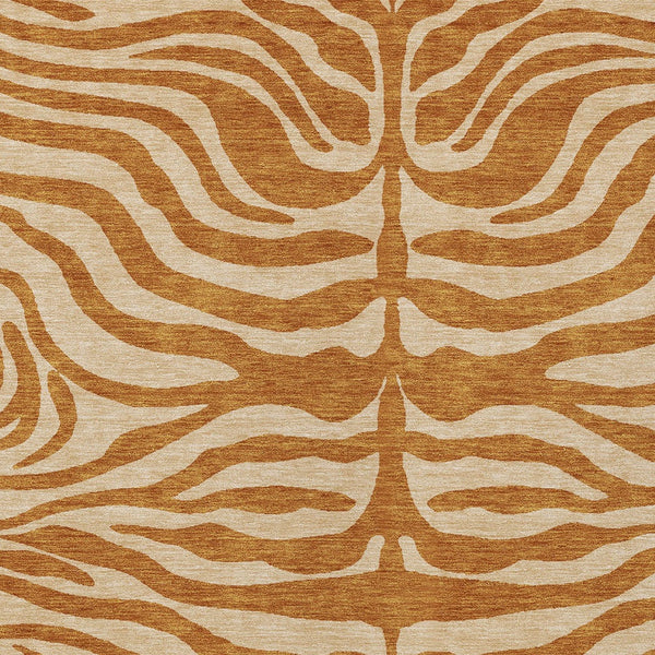 Homeroots 3' Artichoke Green And Ivory Animal Print Washable Area Rug For Indoor Or Outdoor Use, Durable Style 5' X 8' Polyester 600643