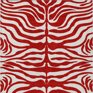 Homeroots 3' Artichoke Green And Ivory Animal Print Washable Area Rug For Indoor Or Outdoor Use, Durable Style 8' X 10' Polyester 600651