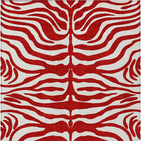 Homeroots 3' Artichoke Green And Ivory Animal Print Washable Area Rug For Indoor Or Outdoor Use, Durable Style 8' X 10' Polyester 600651