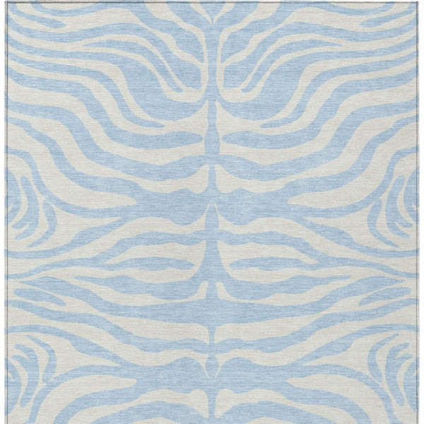 Homeroots 3' Artichoke Green And Ivory Animal Print Washable Area Rug For Indoor Or Outdoor Use, Durable Style 3' X 5' Polyester 600654