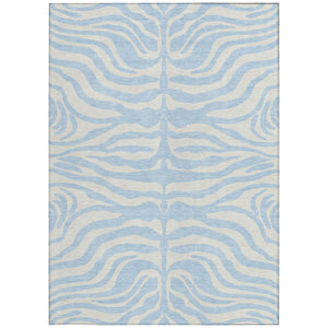 Homeroots 3' Artichoke Green And Ivory Animal Print Washable Area Rug For Indoor Or Outdoor Use, Durable Style 5' X 8' Polyester 600655