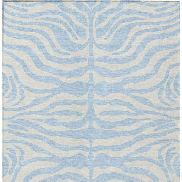 Homeroots 3' Artichoke Green And Ivory Animal Print Washable Area Rug For Indoor Or Outdoor Use, Durable Style 5' X 8' Polyester 600655