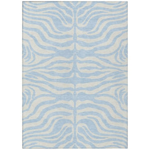 Homeroots 3' Artichoke Green And Ivory Animal Print Washable Area Rug For Indoor Or Outdoor Use, Durable Style 9' X 12' Polyester 600658