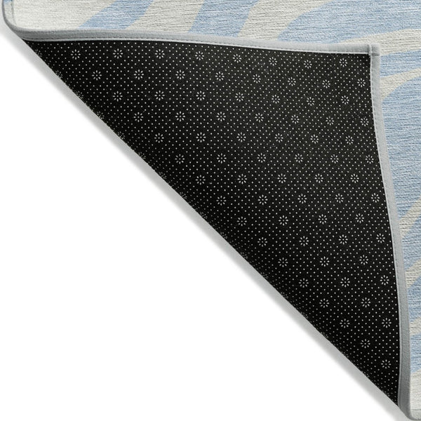 HomeRoots 5' Stylish Sky Blue and Ivory Animal Print Rug - Durable, Washable, Indoor-Outdoor Versatility 10' X 14' 600659
