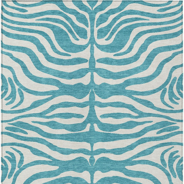 Homeroots 3' Artichoke Green And Ivory Animal Print Washable Area Rug For Indoor Or Outdoor Use, Durable Style 10' X 14' Polyester 600665
