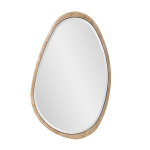 Howard Elliott Dragmar Asymmetrical Wood Mirror - Elevate Your Space With Unique Design And Artistic Charm Brown Ash Wood 60067-howard-elliott