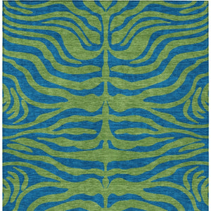 Homeroots 3' Animal Print Indoor Outdoor Area Rug - Stylish Brown And Pink Design, Washable & Durable Comfort 5' X 8' Polyester 600673