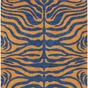 Homeroots 3' Animal Print Indoor Outdoor Area Rug - Stylish Brown And Pink Design, Washable & Durable Comfort 5' X 8' Polyester 600679