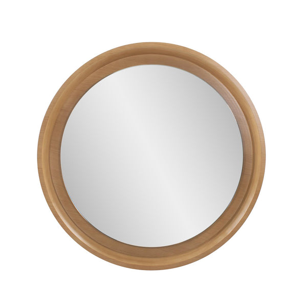 Howard Elliott Danton Floating Round Mirror - Embrace Natural Charm With A Sophisticated Design For Your Space Brown Mdf,Oak Veneer 60068-howard-elliott