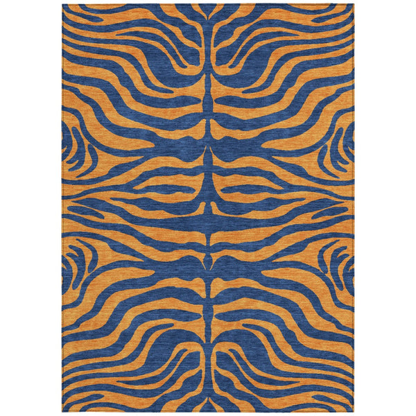 Homeroots 3' Animal Print Indoor Outdoor Area Rug - Stylish Brown And Pink Design, Washable & Durable Comfort 8' X 10' Polyester 600681