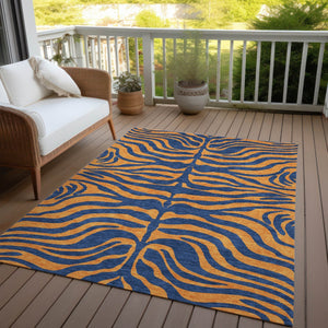 Homeroots 3' Animal Print Indoor Outdoor Area Rug - Stylish Brown And Pink Design, Washable & Durable Comfort 8' X 10' Polyester 600681