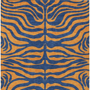 Homeroots 3' Animal Print Indoor Outdoor Area Rug - Stylish Brown And Pink Design, Washable & Durable Comfort 9' X 12' Polyester 600682