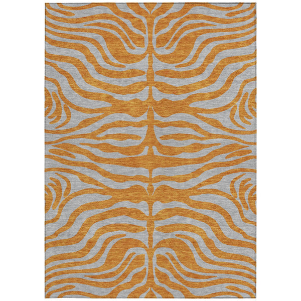 Homeroots 3' Animal Print Indoor Outdoor Area Rug - Stylish Brown And Pink Design, Washable & Durable Comfort 3' X 5' Polyester 600684