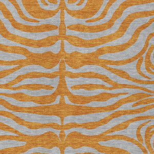 Homeroots 3' Animal Print Indoor Outdoor Area Rug - Stylish Brown And Pink Design, Washable & Durable Comfort 5' X 8' Polyester 600685