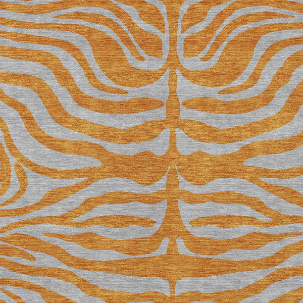 Homeroots 3' Animal Print Indoor Outdoor Area Rug - Stylish Brown And Pink Design, Washable & Durable Comfort 8' X 10' Polyester 600687