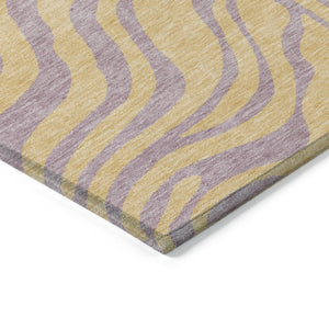 Homeroots 3' Animal Print Indoor Outdoor Area Rug - Stylish Brown And Pink Design, Washable & Durable Comfort 8' Round Polyester 600692