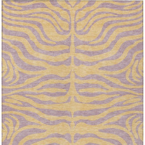 Homeroots 3' Animal Print Indoor Outdoor Area Rug - Stylish Brown And Pink Design, Washable & Durable Comfort 8' X 10' Polyester 600693