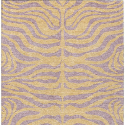 Homeroots 3' Animal Print Indoor Outdoor Area Rug - Stylish Brown And Pink Design, Washable & Durable Comfort 8' X 10' Polyester 600693