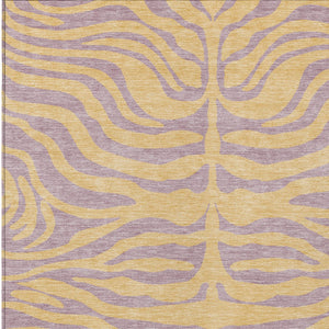 Homeroots 3' Animal Print Indoor Outdoor Area Rug - Stylish Brown And Pink Design, Washable & Durable Comfort 8' X 10' Polyester 600693