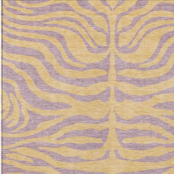 Homeroots 3' Animal Print Indoor Outdoor Area Rug - Stylish Brown And Pink Design, Washable & Durable Comfort 8' X 10' Polyester 600693