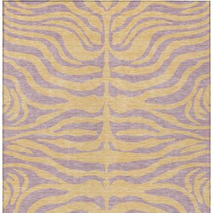 Homeroots 3' Animal Print Indoor Outdoor Area Rug - Stylish Brown And Pink Design, Washable & Durable Comfort 9' X 12' Polyester 600694