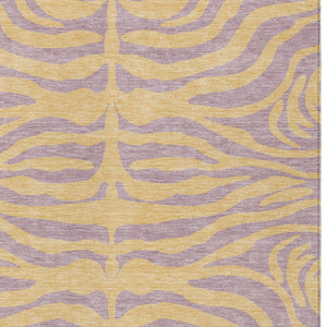 Homeroots 3' Animal Print Indoor Outdoor Area Rug - Stylish Brown And Pink Design, Washable & Durable Comfort 9' X 12' Polyester 600694