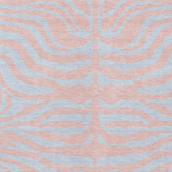 Homeroots 3' Animal Print Indoor Outdoor Area Rug - Stylish Brown And Pink Design, Washable & Durable Comfort 5' X 8' Polyester 600697