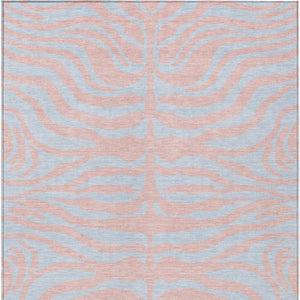 Homeroots 3' Animal Print Indoor Outdoor Area Rug - Stylish Brown And Pink Design, Washable & Durable Comfort 10' X 14' Polyester 600701