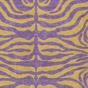 Homeroots 3' Animal Print Indoor Outdoor Area Rug - Stylish Brown And Pink Design, Washable & Durable Comfort 5' X 8' Polyester 600703