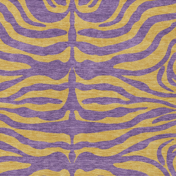 Homeroots 3' Animal Print Indoor Outdoor Area Rug - Stylish Brown And Pink Design, Washable & Durable Comfort 5' X 8' Polyester 600703