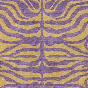 Homeroots 3' Animal Print Indoor Outdoor Area Rug - Stylish Brown And Pink Design, Washable & Durable Comfort 9' X 12' Polyester 600706