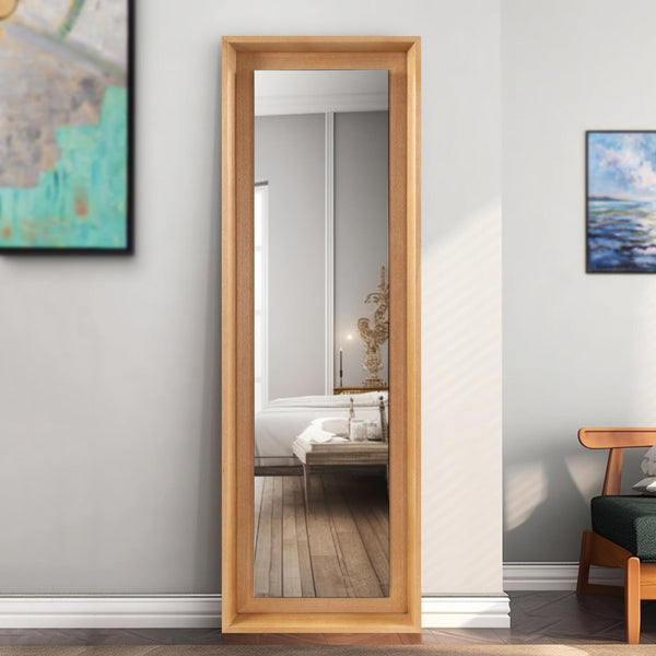 Howard Elliott Danton Floating Round Mirror - Embrace Natural Charm With A Sophisticated Design For Your Space Brown Mdf,Oak Veneer 60070-howard-elliott