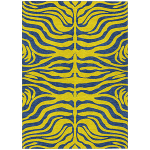 Homeroots 3' Animal Print Indoor Outdoor Area Rug - Stylish Brown And Pink Design, Washable & Durable Comfort 5' X 8' Polyester 600715