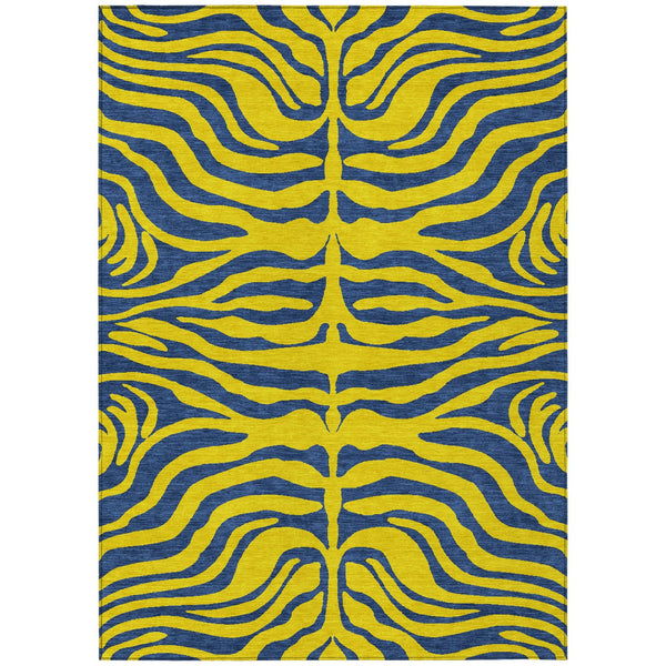 Homeroots 3' Animal Print Indoor Outdoor Area Rug - Stylish Brown And Pink Design, Washable & Durable Comfort 5' X 8' Polyester 600715