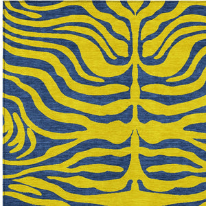 Homeroots 3' Animal Print Indoor Outdoor Area Rug - Stylish Brown And Pink Design, Washable & Durable Comfort 8' X 10' Polyester 600717