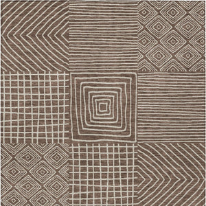 Homeroots 3' Beige And Ivory Geometric Washable Area Rug – Durable Indoor Outdoor Comfort For Any Space 3' X 5' Polyester 600726