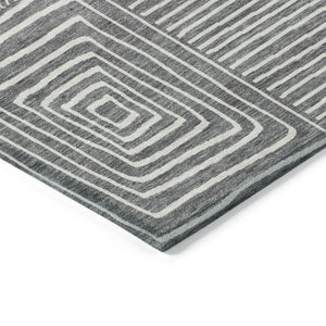 Homeroots 3' Beige And Ivory Geometric Washable Area Rug – Durable Indoor Outdoor Comfort For Any Space 5' X 8' Polyester 600733