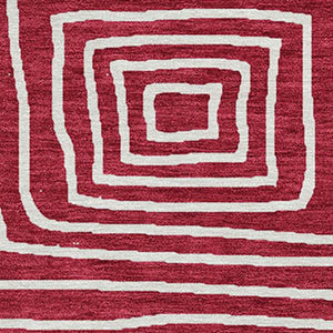 Homeroots 3' Beige And Ivory Geometric Washable Area Rug – Durable Indoor Outdoor Comfort For Any Space 8' Round Polyester 600740