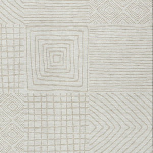Homeroots 3' Beige And Ivory Geometric Washable Area Rug – Durable Indoor Outdoor Comfort For Any Space 5' X 8' Polyester 600745