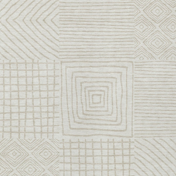 Homeroots 3' Beige And Ivory Geometric Washable Area Rug – Durable Indoor Outdoor Comfort For Any Space 10' X 14' Polyester 600749