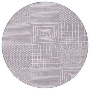 Homeroots 3' Beige And Ivory Geometric Washable Area Rug – Durable Indoor Outdoor Comfort For Any Space 8' Round Polyester 600752