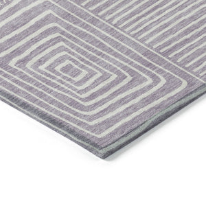 Homeroots 3' Beige And Ivory Geometric Washable Area Rug – Durable Indoor Outdoor Comfort For Any Space 8' X 10' Polyester 600753