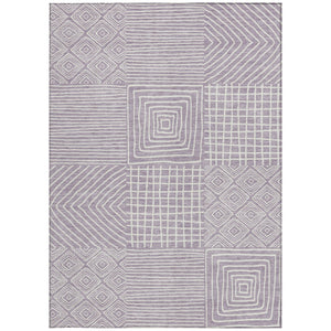 Homeroots 3' Beige And Ivory Geometric Washable Area Rug – Durable Indoor Outdoor Comfort For Any Space 9' X 12' Polyester 600754