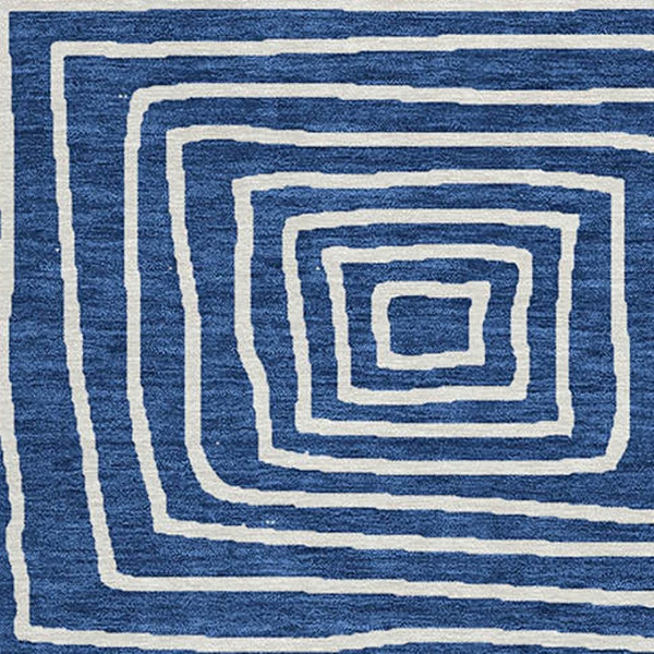 Homeroots 3' Beige And Ivory Geometric Washable Area Rug – Durable Indoor Outdoor Comfort For Any Space 8' Round Polyester 600758