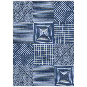 Homeroots 3' Beige And Ivory Geometric Washable Area Rug – Durable Indoor Outdoor Comfort For Any Space 10' X 14' Polyester 600761