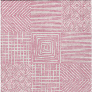 Homeroots 3' Beige And Ivory Geometric Washable Area Rug – Durable Indoor Outdoor Comfort For Any Space 3' X 5' Polyester 600768