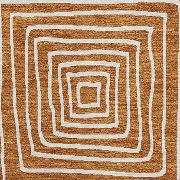 Homeroots 3' Beige And Ivory Geometric Washable Area Rug – Durable Indoor Outdoor Comfort For Any Space 3' X 5' Polyester 600774