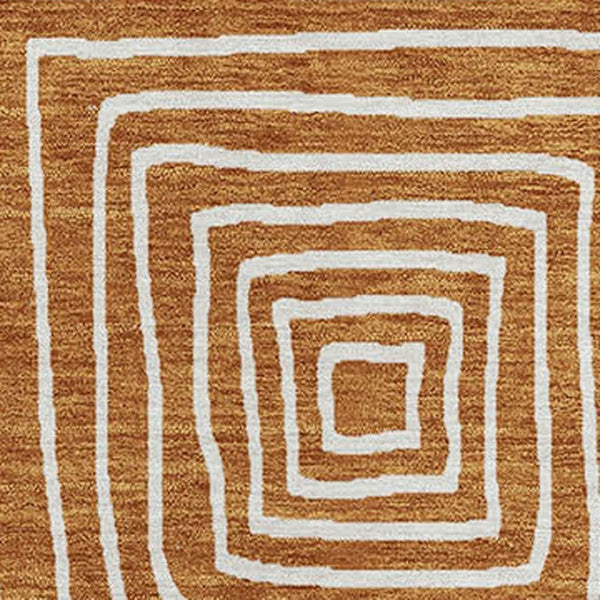 Homeroots 3' Beige And Ivory Geometric Washable Area Rug – Durable Indoor Outdoor Comfort For Any Space 3' X 5' Polyester 600774