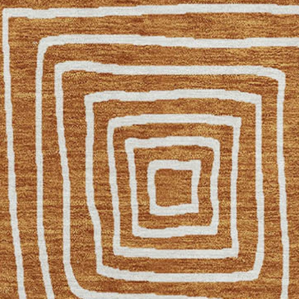 Homeroots 3' Beige And Ivory Geometric Washable Area Rug – Durable Indoor Outdoor Comfort For Any Space 10' X 14' Polyester 600779